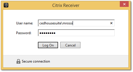 Accesso tramite Citrix Receiver